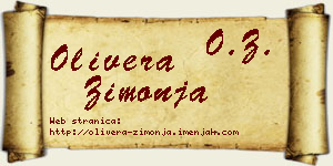 Olivera Zimonja vizit kartica